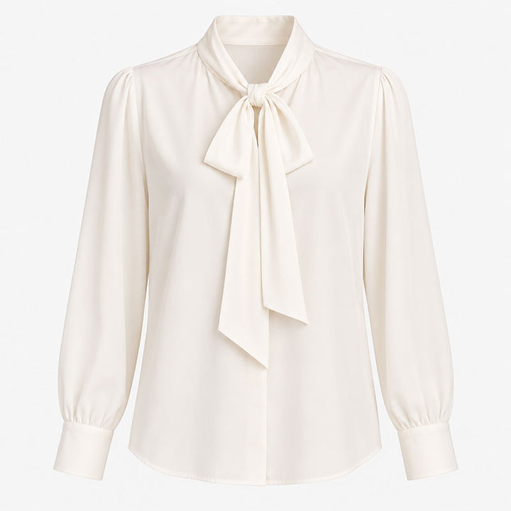 Amelie Bluse mit Bindekragen