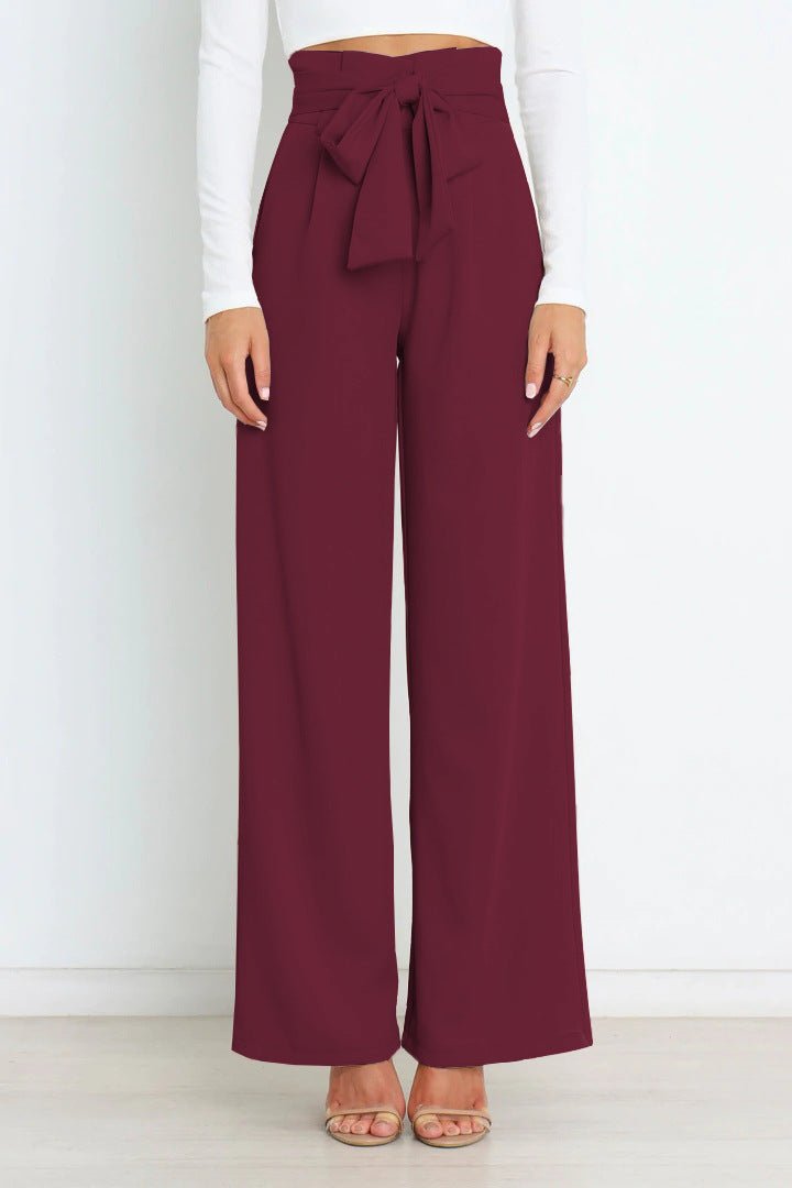 Chantal Weite Hose mit Bindegürtel