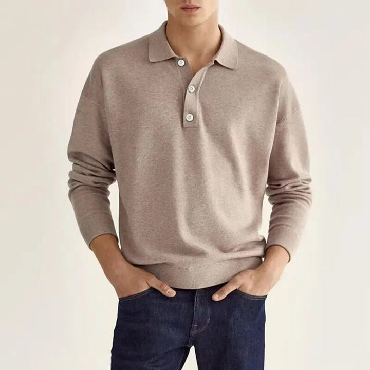 Elias Langarm-Poloshirt