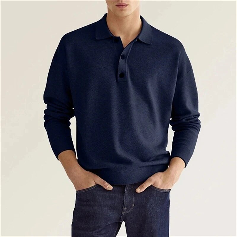 Elias Langarm-Poloshirt