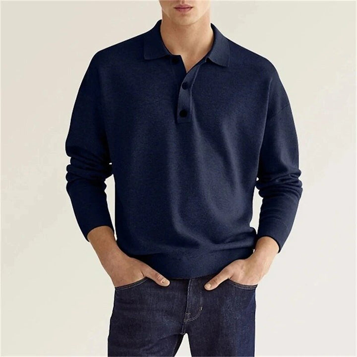 Elias Langarm-Poloshirt