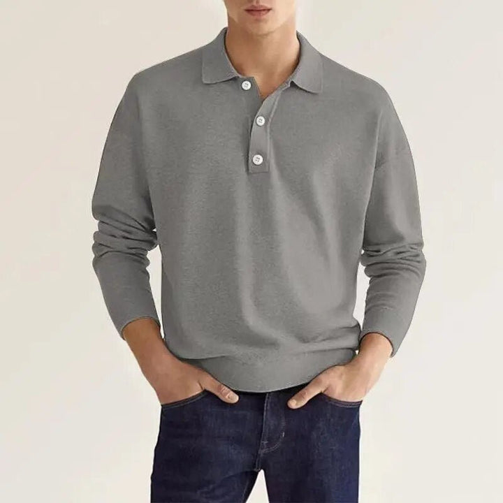 Elias Langarm-Poloshirt