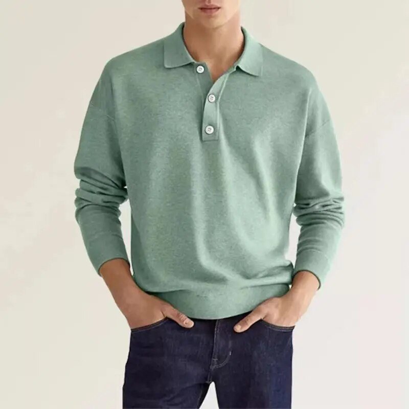 Elias Langarm-Poloshirt