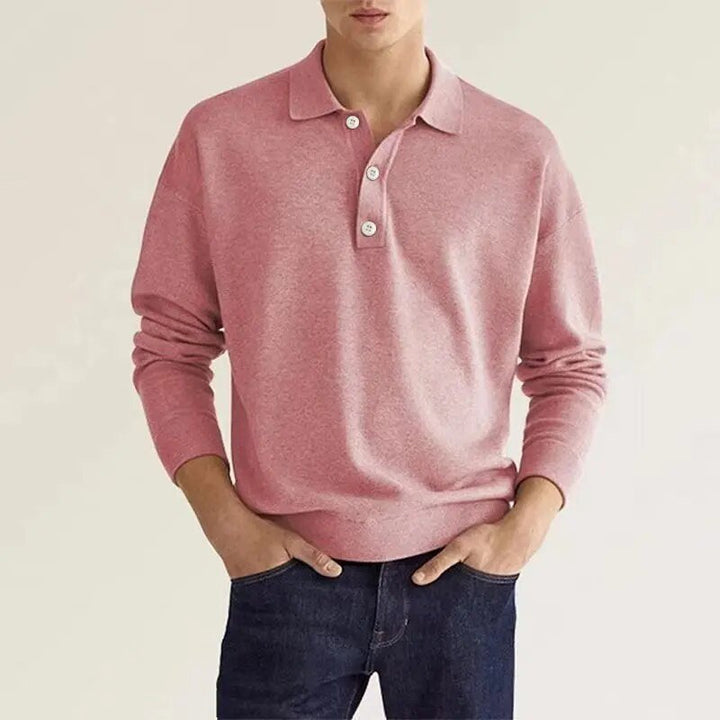 Elias Langarm-Poloshirt