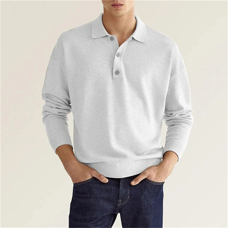 Elias Langarm-Poloshirt