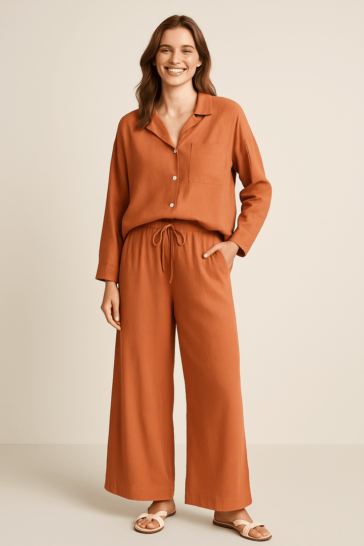 Joyce 2-teiliges Set mit lockerer Bluse und Hose