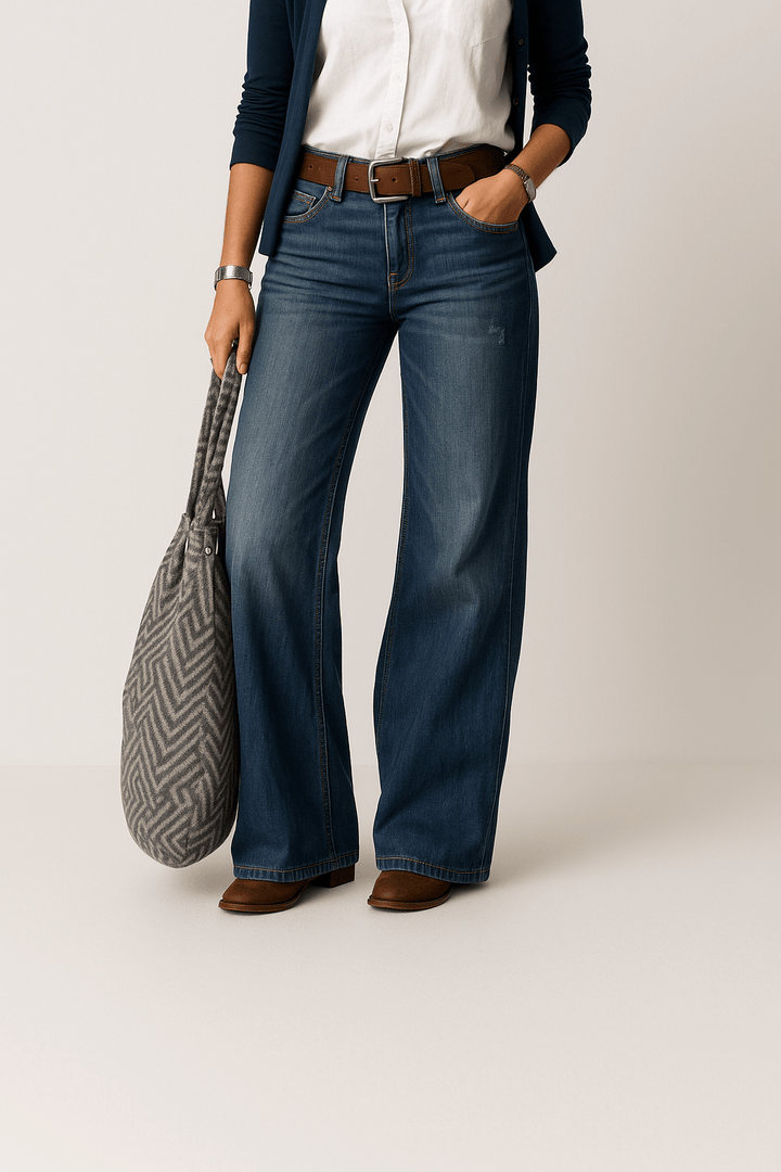 Majken Denim-Jeans mit Weitem Bein