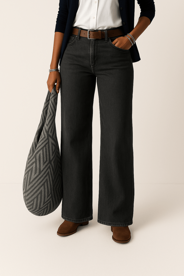 Majken Denim-Jeans mit Weitem Bein