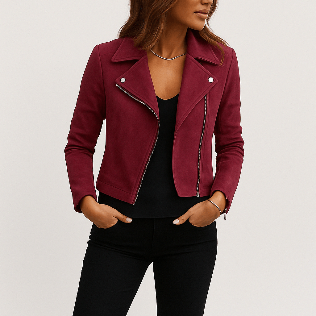 Mathilde Bikerjacke aus Wildlederimitat