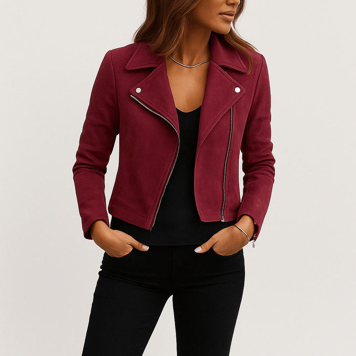 Mathilde Bikerjacke aus Wildlederimitat