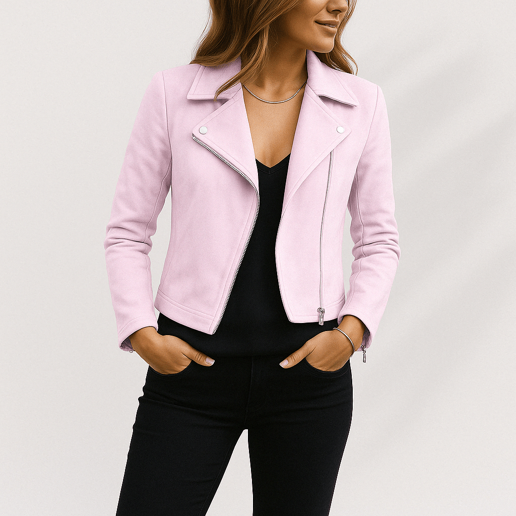 Mathilde Bikerjacke aus Wildlederimitat