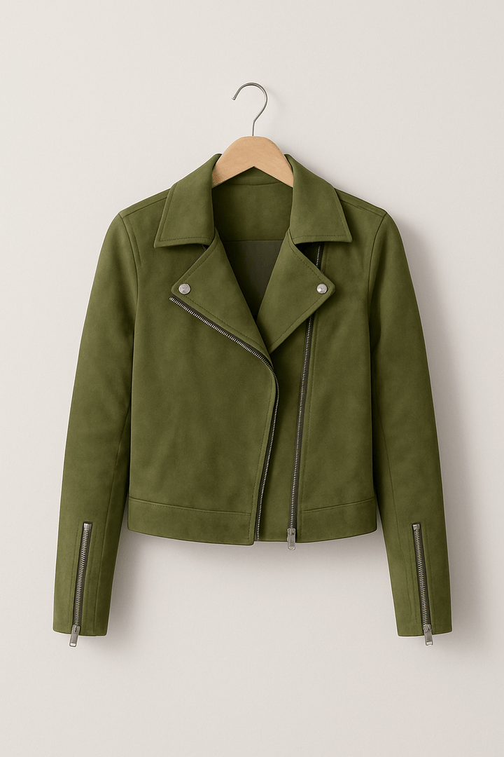 Mathilde Bikerjacke aus Wildlederimitat