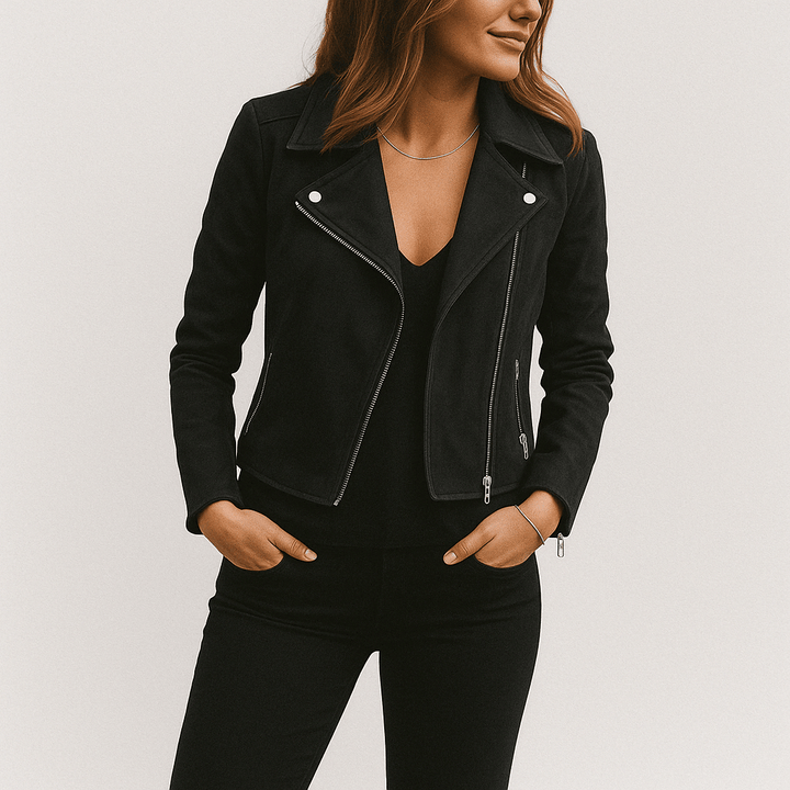 Mathilde Bikerjacke aus Wildlederimitat