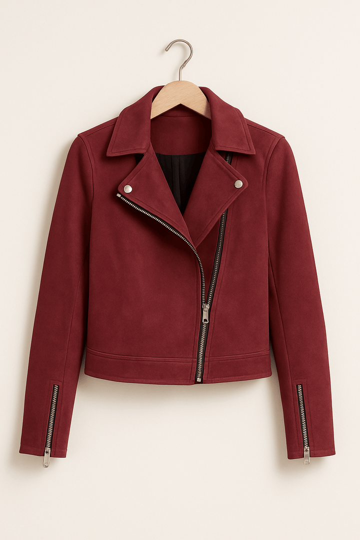 Mathilde Bikerjacke aus Wildlederimitat