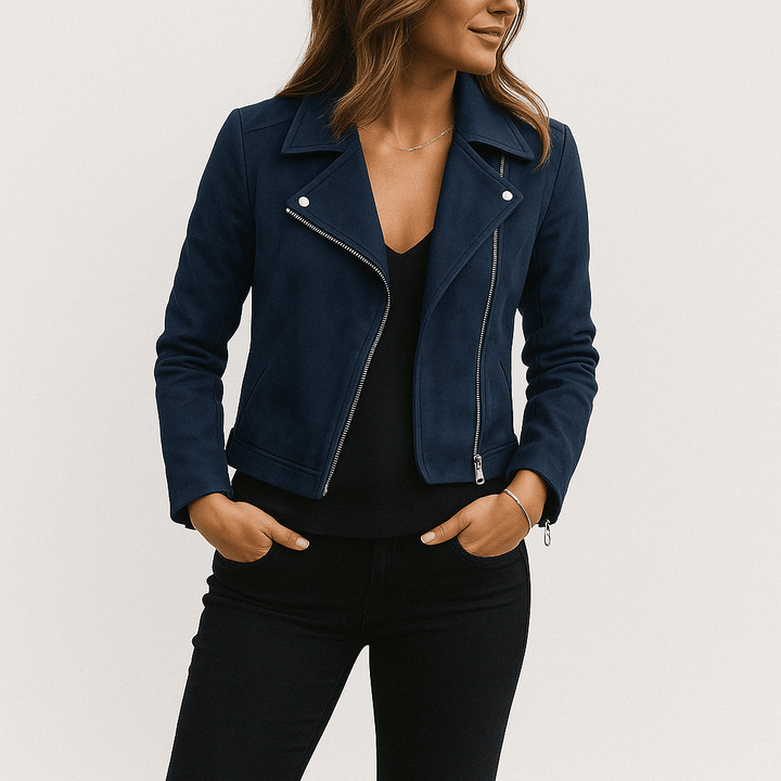 Mathilde Bikerjacke aus Wildlederimitat